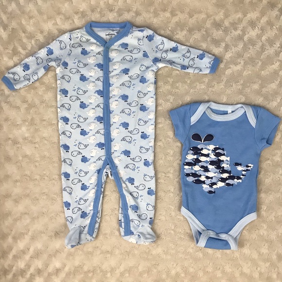 Quiltex & Little Me Baby Boy Bundle Sleeper FLAWS - Picture 2 of 8